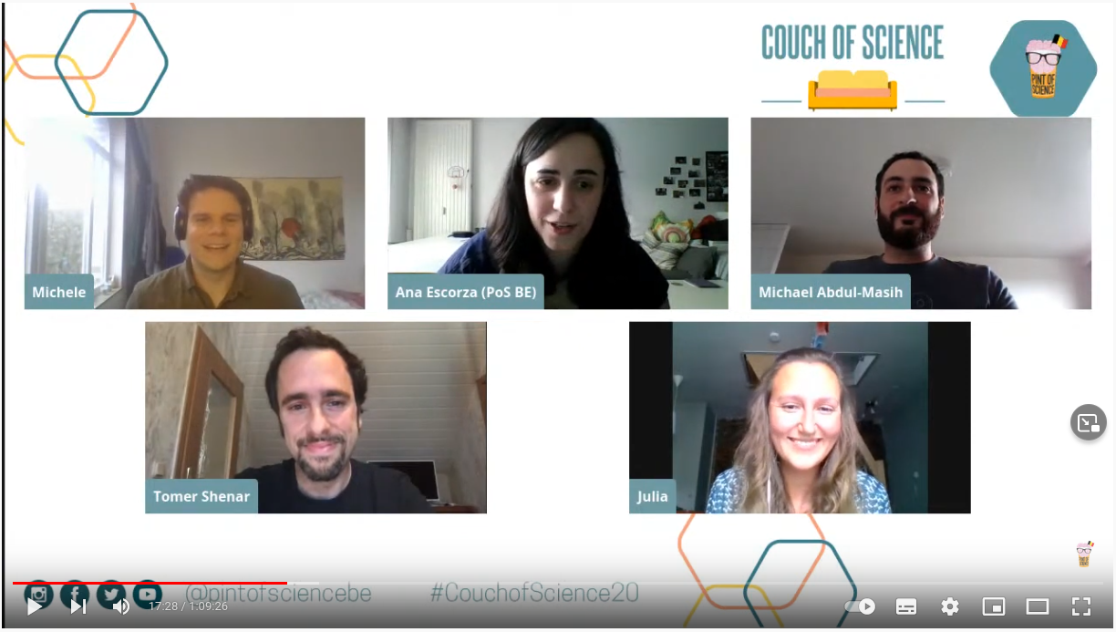 Screenshot of our Couch Of Science Online Session about Black Holes
